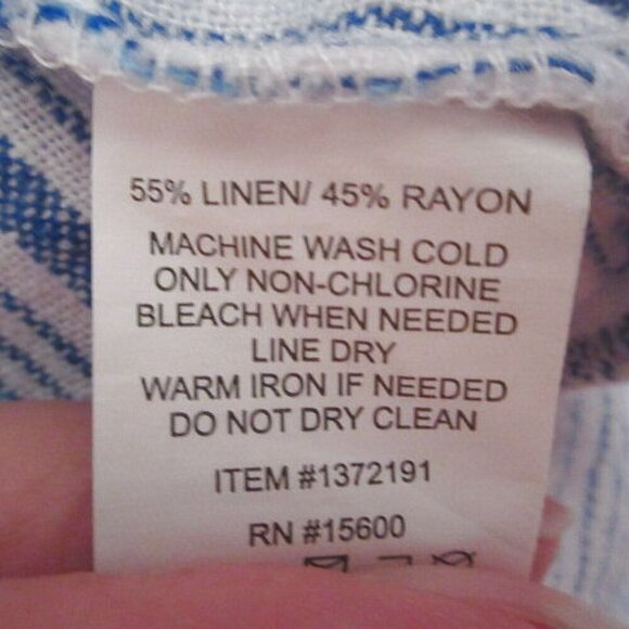 Briggs Linen Blend Pull On Shorts Size M Pockets High Rise Wide Leg Crochet NWT - Picture 9 of 9